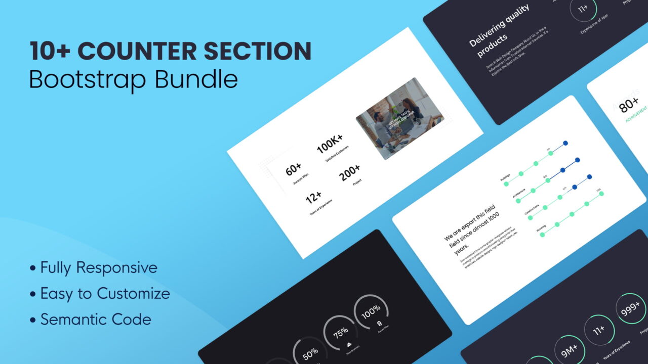 10+Counter_Section_Bootstrap_Bundle | Designtocodes
