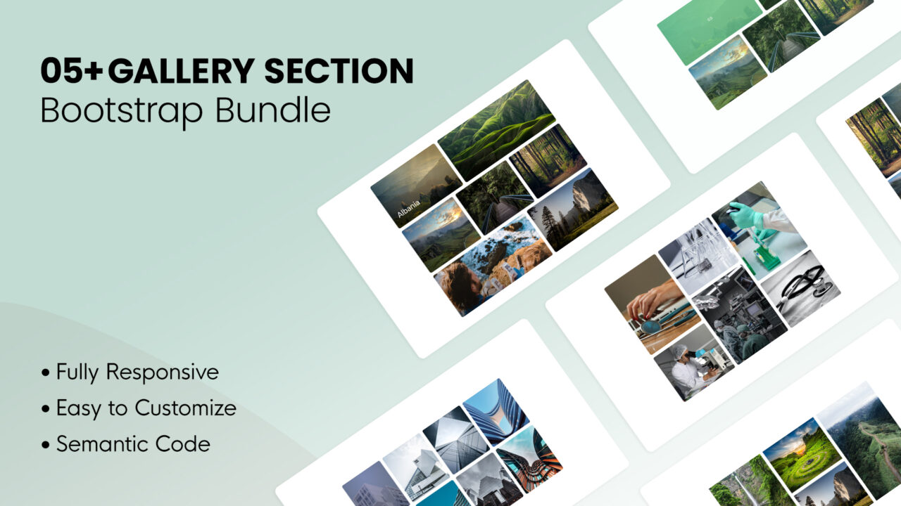 5+ Gallery Section Bootstrap Bundle | Designtocodes