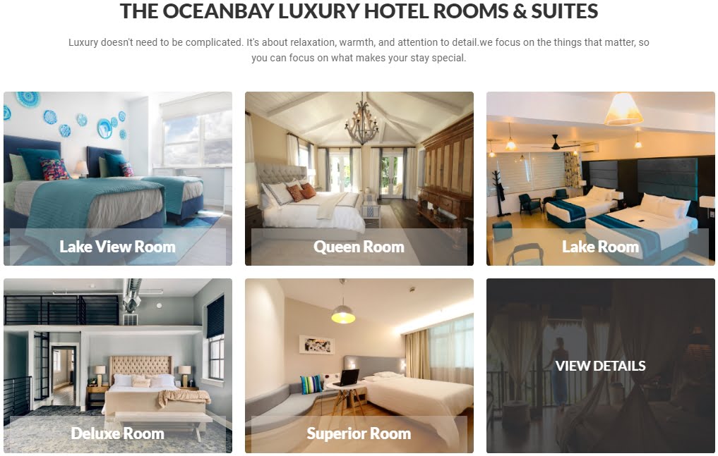 Oceanbay Home Page Rooms Section | DesignToCodes