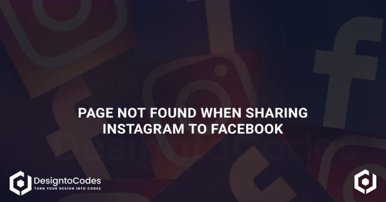 Page not found when sharing instagram to facebook | DesignToCodes