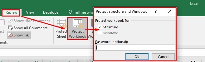 Protect Structure and Windows Option in Excel | DesignToCodes