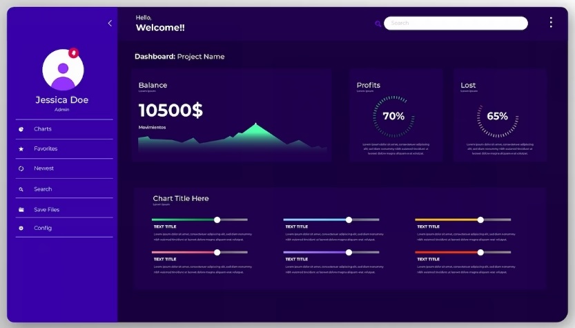Example of A Cryptocurrency Dashboard